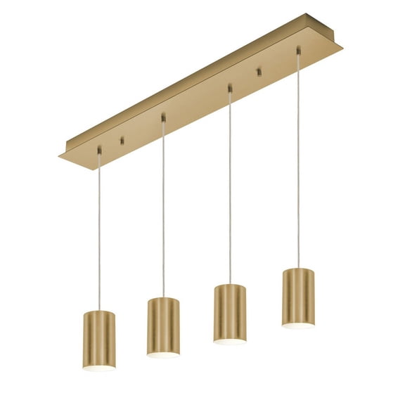 AFX Tyke 4 Light Linear Pendant Satin Brass Satin Brass