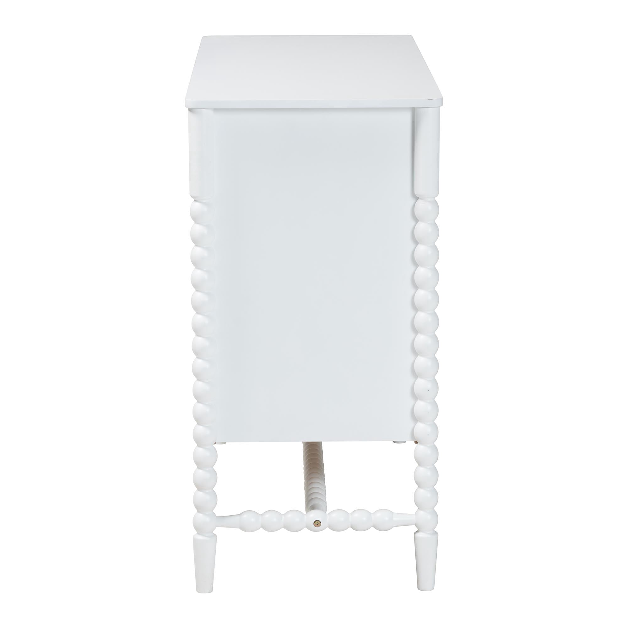 Baxton Studio Brantley Modern Farmhouse Dresser, 6-Drawer, White