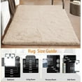 thumbnail image 6 of Goolela Fuzzy Rug 2x3 Light Brown Faux Rabbit Fur Area Rug for Living Room Bedroom Fluffy Washable Rug Furry Nursery Rug Rectangle, 6 of 8