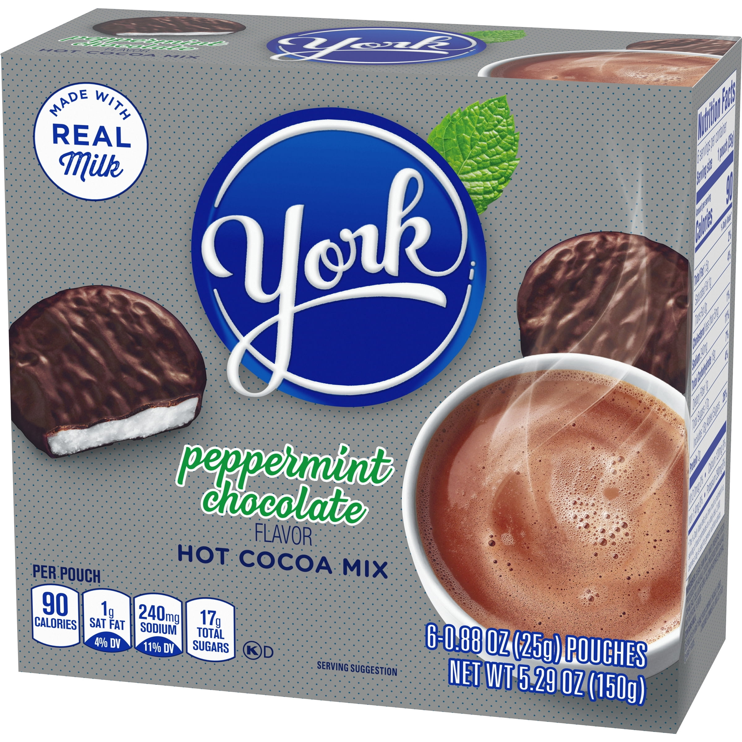 Hershey's York Peppermint Chocolate Hot Cocoa Mix, 6 ct Packets