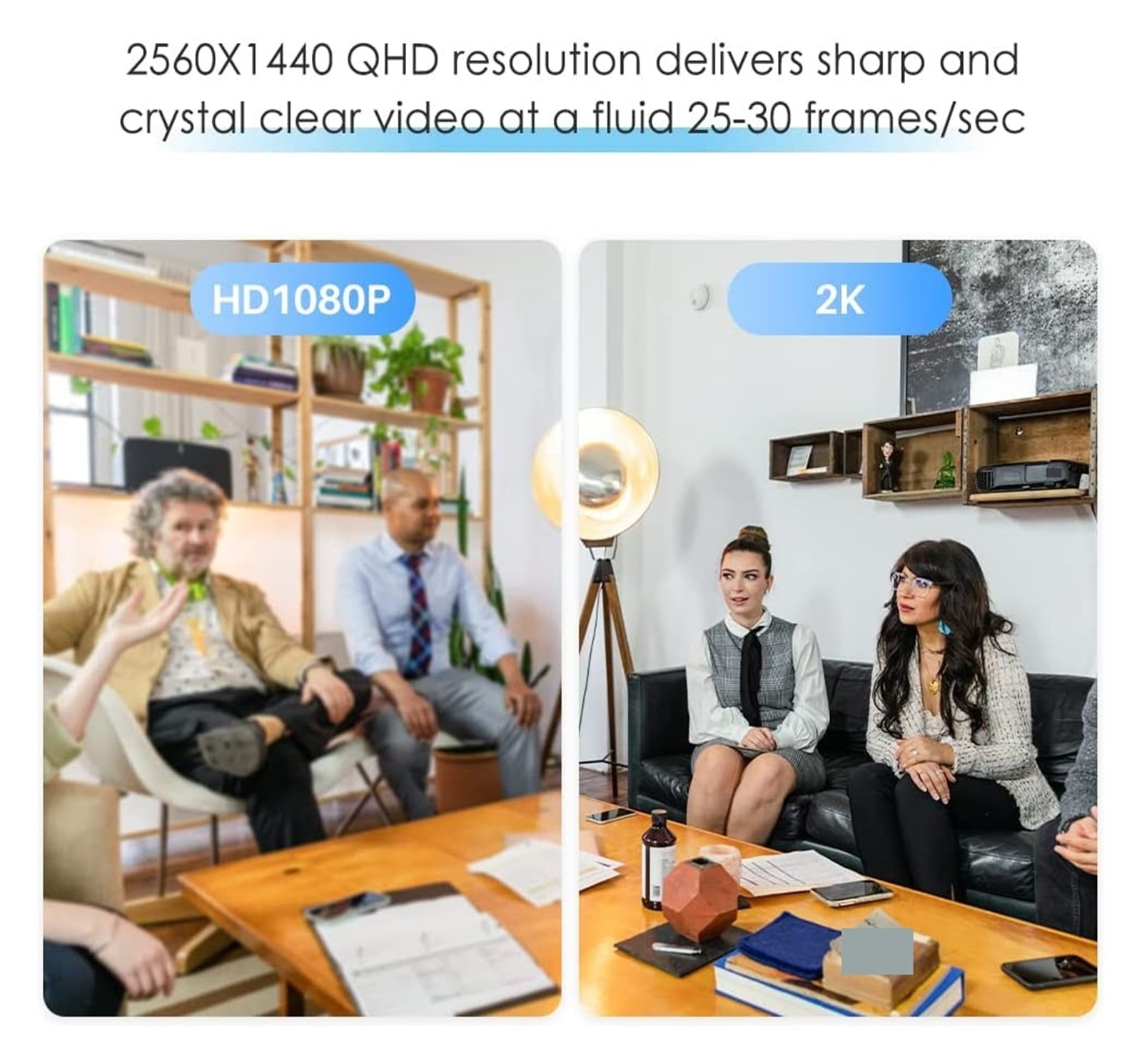 Auto-Framing Webcam With Microphones And Speaker 88° Wide FOV 2K 60fps USB Streaming Webcam Video Audio System For Conferencing ,HD Video