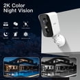 thumbnail image 3 of Laxihub Magnetic Base Wifi Camera 340° Pan Function 3MP High Resolution Outdoor Rechargeable Battery Color Night Vision with Spotlight, 3 of 9