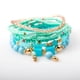 thumbnail image 1 of Nvzi Pulseras de cuentas apilables bohemias, juego de pulseras multicapa con dijes colgantes, brazaletes elásticos, verde, 1 of 4