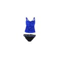 thumbnail image 1 of Profile Womens Ruched Ruffle Brief 2 Piece Tankini, Blue, 34D, 1 of 1