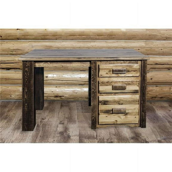 Homestead Collection Office Desk, Stain & Lacquer Finish