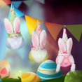 thumbnail image 2 of Colgante de muñeco sin rostro de conejito de Pascua con luces LED, adornos de Gnomo de conejito colgante de Pascua para decoración del hogar de Fiesta de Pascua, 2 of 8