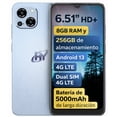 thumbnail image 1 of Celular Hyundai HyLine Prox 6.51" HD+ 8GB RAM 256GB Android 13 4G LTE Dual SIM Cámara 48MP Desbloqueo Facial, Almacenamiento Teléfono -  Azul, 1 of 4