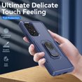thumbnail image 3 of Xhy Samsung Galaxy A53 5G Case with Privacy Screen Protector Military Grade Shockproof Cover Ring Holder Kickstand Support Magnetic Car Mount Dual Layer Protective Phone Case (Blue), 3 of 9