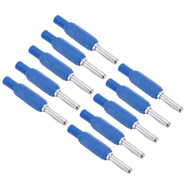10 Uds J.10023 Conector Banana De 4mm Conector Banana Profesional De Latón De 4mm Macho Para Accesorios De Seguridad