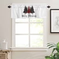 thumbnail image 7 of Merry Christmas Kitchen Curtains and Valances Set, Xmas Tree Winter Red Buffalo Plaid Rod Pocket Window Valance 18 Inch Window Curtain Panels for Living Room Bedroom Laundry, 27.5x36in, 3 Pieces, 7 of 7