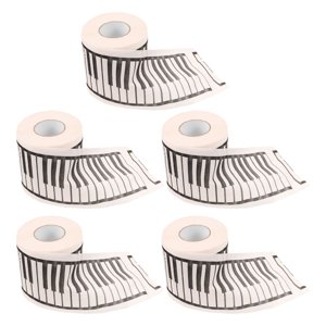 Minkissy Tissu pour piano 5 Rolls Creative Design Musique Enthousiastes Papier toilette pour usage décoratif à la maison