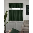 thumbnail image 5 of 3S Brother's Solid Linen Look Curtains Drapes Kitchen Valance Set of 3 Hanging Rod Pocket Window Valance Treatments Decorative Valances Tiers Café Curtains (Duck Green 50"x14"Valance - 24"x24"Tiers), 5 of 6