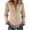 Beige, variant on Womens Western Cowboy Style Suede Fringe Button Down Shirt Slim Fit Long Sleeve Collared Top with Chest Patch BeigeS