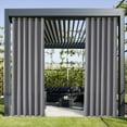 thumbnail image 2 of TWOPAGES Outdoor 26 W X 63 L Inch Curtain Grommet Windproof Waterproof Drape, 1 Panel, Cast Silver, 2 of 5