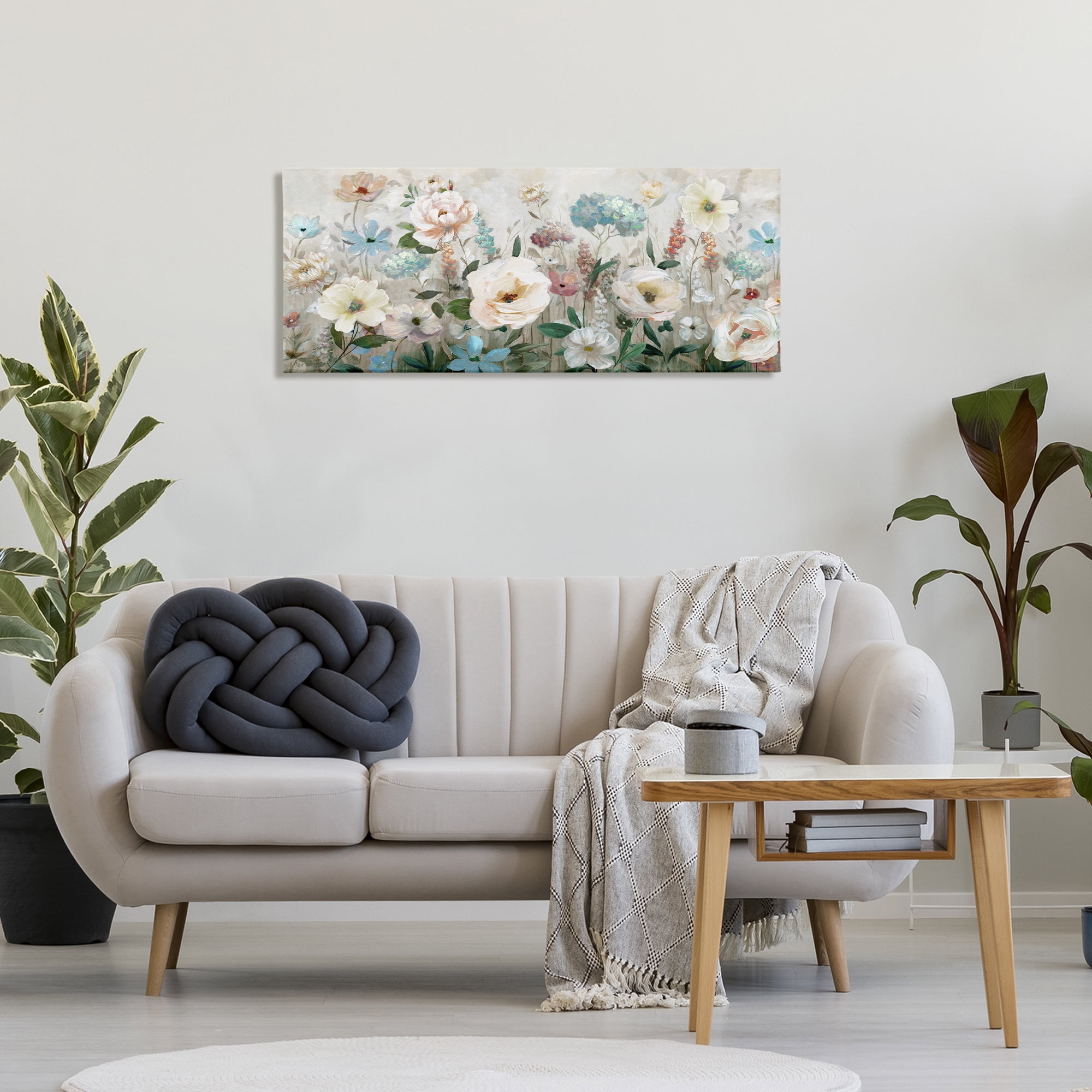 Stupell Industries Pastel Garden of Peonies Canvas Wall Art, design by Nan