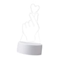 thumbnail image 4 of Las luces nocturnas del corazón amoroso 3D, lámpara de escritorio alimentada por USB llevaron la lámpara de cabecera para el partido, decoración de la, 4 of 9
