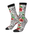 thumbnail image 1 of Fotbe Roses Mixed Zebra 1 Calcetas Largas con Estampado para Hombre y Mujer – Calcetas de Compresión Transpirables y Elásticas, Viajar y Uso Diario Talla 5-11, 1 of 6