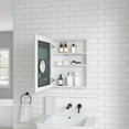 thumbnail image 3 of 20''x26'' Beveled Mirror Bathroom Medicine Chest - Left Door , Spacious Storage Spot, High-clarity Hd Mirror, Engineered Wood, Soundless Hinges 20'' W X 26'' H Cabinet Without Frame, Opens, Ample, 3 of 3