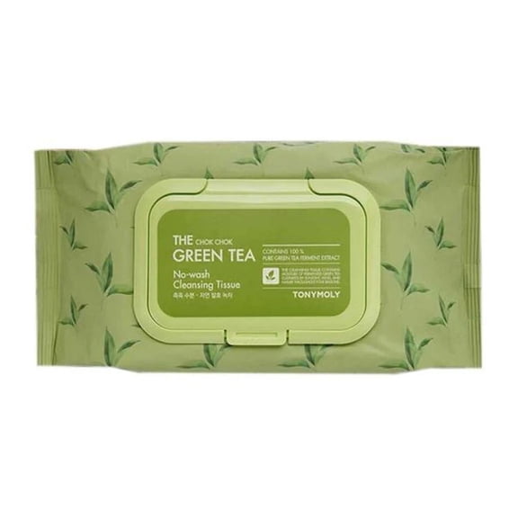 Toallitas desmaquillantes de te verde chok chok tony moly 100 piezas.