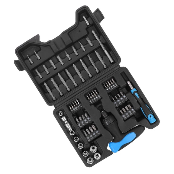 CIMAXIC Tool Set Mechanics Kit Screwdriver Bit Socket Set Multi Chrome Vanadium Steel 63pcs