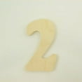 thumbnail image 1 of Package of 1, 8 Inch X 3/4" Baltic Birch "2" Plywood Numbers In The Goudy Heavy Font | Thick For Art & Craft Project, Made in USA, 1 of 1
