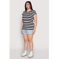 thumbnail image 4 of Womens Plus Size Striped Tee, 4 of 5