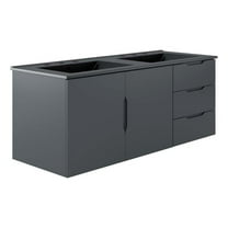 Modway Vitality 48" Double Sink Bathroom Vanity in Gray Black