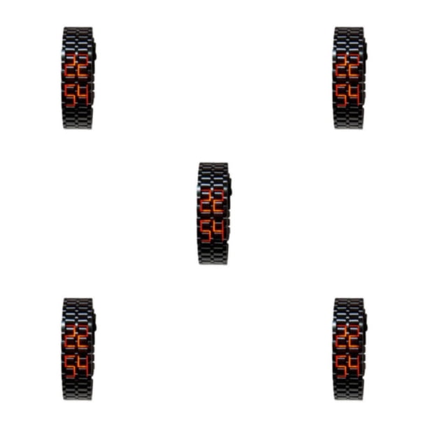 Reloj LED Seitruly Hombres Reloj de Cadena Completa Rojo
