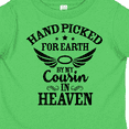 thumbnail image 4 of Inktastic Handpicked for Earth By My Cousin in Heaven with Angel Wings Boys or Girls Toddler T-Shirt, 4 of 5