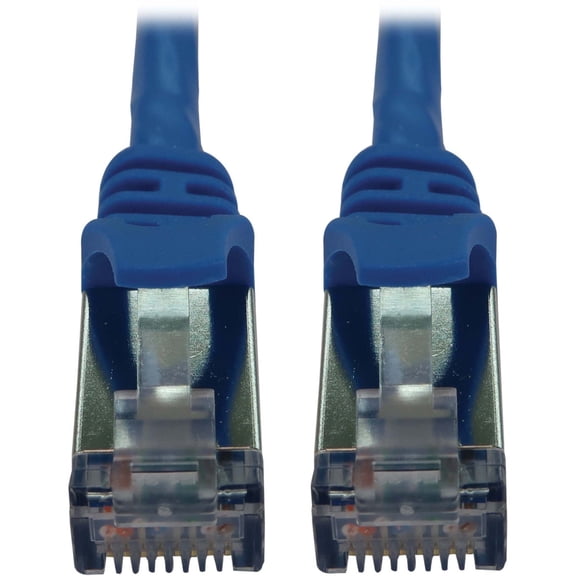 Tripp Lite Cat6a 10G Snagless Shielded Slim STP Ethernet Cable [RJ45 M/M], PoE, Blue, 10 ft. [3.1 m] (n262-s10-bl)