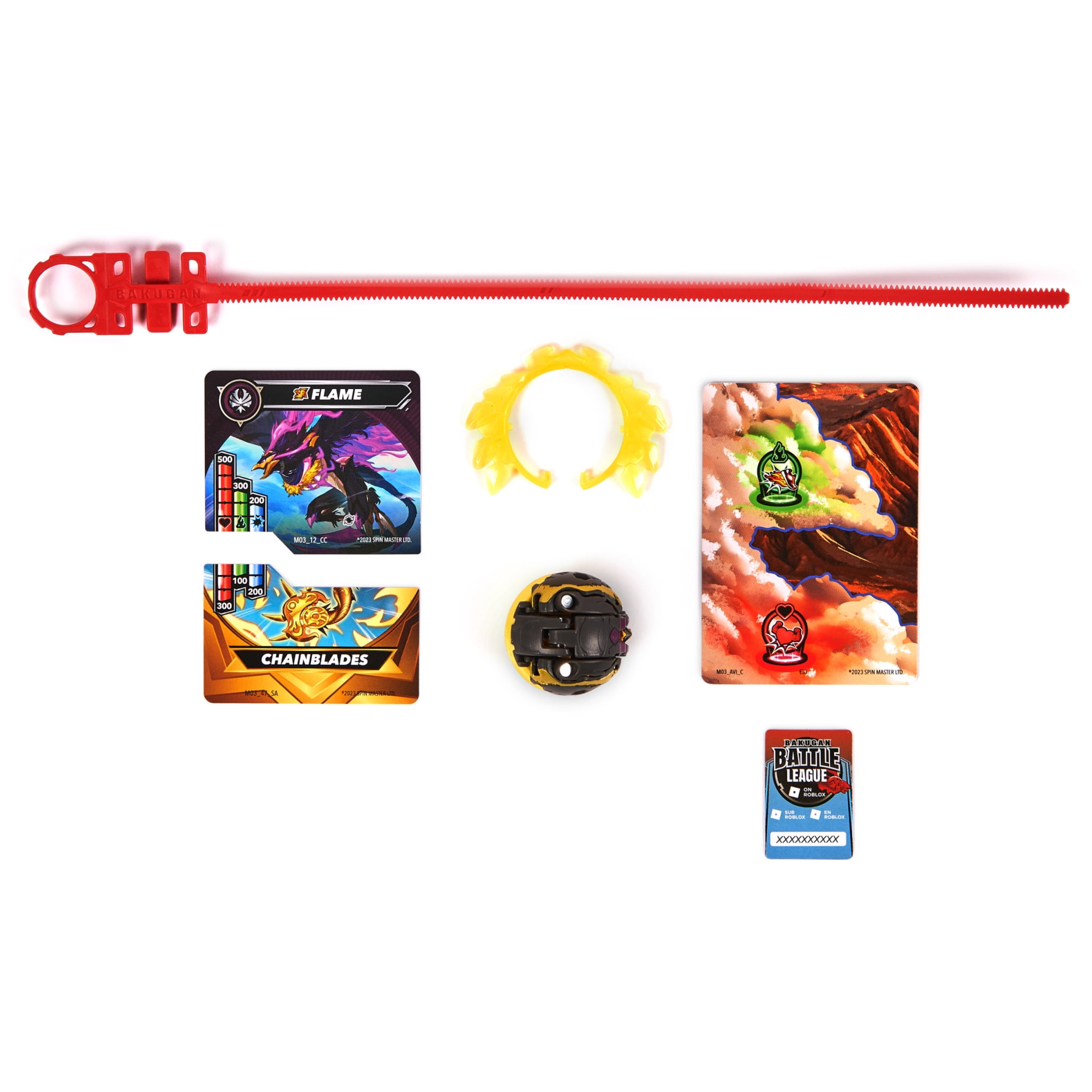 Bakugan, Special Attack Flame, Spinning Collectible, Customizable Action Figure and Trading Cards, Kids Toys for Boys and Girls 6 and up