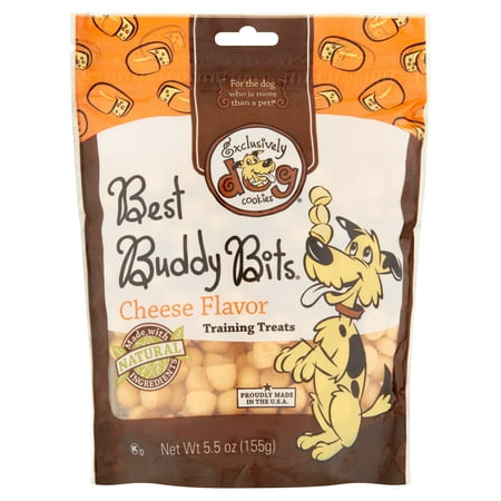 Exclusively Dog Cookies Best Buddy Bits Cheese Flavor Training Treats, 5.5