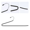 thumbnail image 3 of Unique Bargains Metal Clothes Hangers Open-Ended Non-Slip Hangers 10 Pcs Black, 3 of 6
