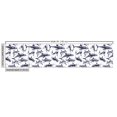 thumbnail image 3 of Ambesonne Nautical Fabric by the Yard Upholstery, Underwater Shark Sketch, 1 Yard, Dark Indigo and White, 3 of 5