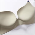 thumbnail image 3 of Sujetador push up de una pieza sexy sin costuras con pecho pequeño de estilo británico Sujetador ajustable inalámbrico de seda de hielo para mujer, 3 of 4