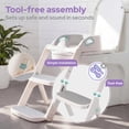 thumbnail image 5 of lalalark Potty Training Seat, 2-in-1 Toddler Toilet Seat with Steps, Upgrade Potty Step Stool for Toddler with Anti-Slip Pad Step Stool, Extended Splash Guard, Green, 5 of 10