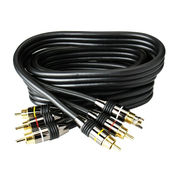 HQ Series Triple RCA Audio/Video Interconnect Cable (6ft, Black)