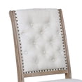 thumbnail image 3 of Button Tufted Fabric Side Chair with Cabriole LegsSet of 2Brown and Cream - Saltoro Sherpi, 3 of 5