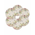 thumbnail image 7 of 15 Inch Round Placemats Set of 6, Pink White Flowers Non Slip Heat Insulation PP Table Mats, Spring Floral Elegant Pastoral Botanical Rustic Washable Place Mats for Kitchen Dining Party Table Decor, 7 of 7