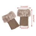 thumbnail image 4 of Yokua 1 Pair Winter Warm Furry Boot Cuffs for Women Ribbed Knitted Boot Topper Socks, 4 of 19