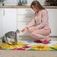 thumbnail image 4 of Kitchen Rugs and Mats Non Skid Washable Text Sunflower Flowers Kitchen Mat and Rug Set,Floor Cushion Waterproof Rug,Rubber Backed Area Rugs for Kitchen Laundry, 4 of 7