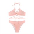 thumbnail image 1 of Conjuntos de bikini Prolriy para mujer, bikini de moda para mujer, dos trajes de baño de playa para mujer, trajes de baño para mujer, rosa S, 1 of 8