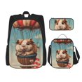 thumbnail image 1 of Easygdp Hot Air Balloon Guinea Pig Mochila para Niños y Niñas con Set de Caja de Almuerzo y Estuche para Lápices 3 en 1, Mochila Escolar Estampada para Adolescentes, 1 of 7