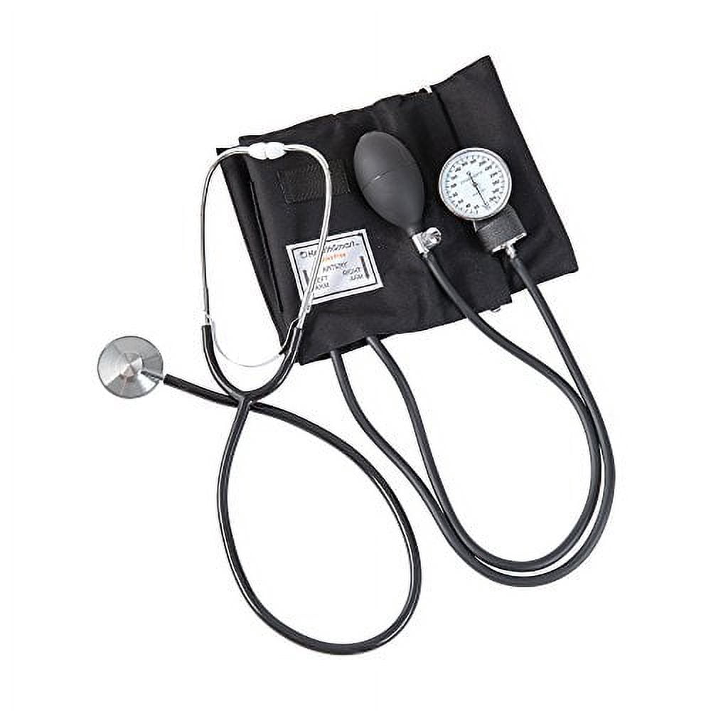 HealthSmart Home Blood Pressure Kit with Manual Sphygmomanometer, Stethoscope and Carrying Case, Large Adult Cuff