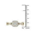 thumbnail image 4 of 3/8 Carat T.W. Diamond Criss-Cross Shank Halo Cluster 10kt Yellow Gold Engagement Ring, 4 of 5