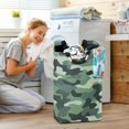 thumbnail image 5 of Yayeee Freestanding Laundry Hamper with Handle Collapsible Large Storage Basket for Clothes, Forest Camouflage Pattern, 5 of 7