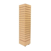 Slatwall Tower - Rotating - Maple Color Finish (12''L x 12''W x 54''H)