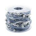 thumbnail image 2 of Rongfmy 10 Meters Pearl Beads Decorative Ribbon Sewing Applique for Crafts Wedding Grey, 2 of 9