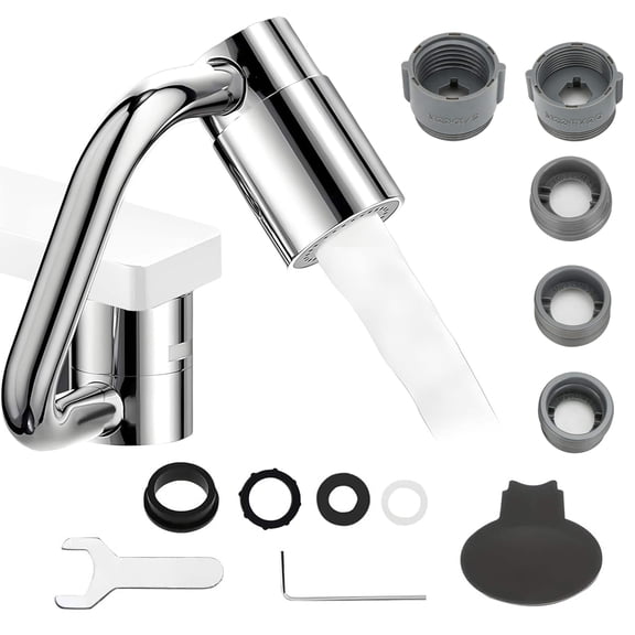 1080° Rotating Faucet Extend, EEEkit Universal Faucet Aerator Extension Sink Faucet for Kitchen Bathroom