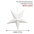 thumbnail image 2 of 17.7" Christmas Hollow Out Star Hanging Pendant Christmas Stars Lampshade Decor Led Light Window Grille Paper Lantern Wedding Party Christmas Decoration, 2 of 5